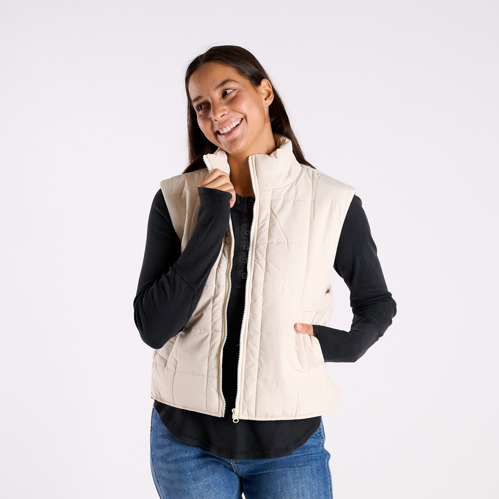 Tulip Hem Quilted Vest