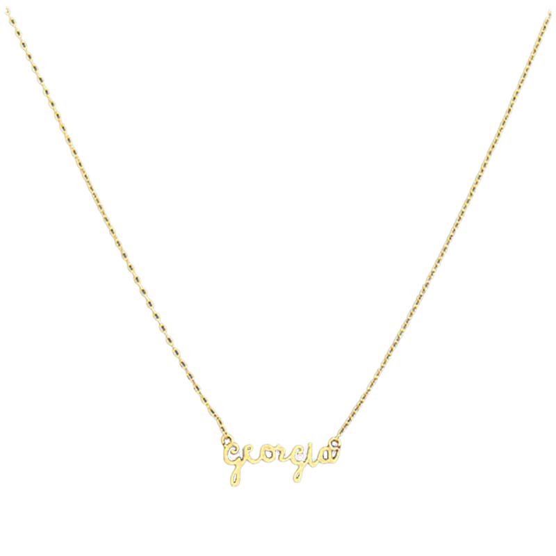 Georgia Gold State Name Necklace