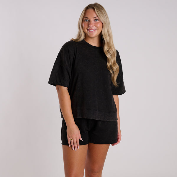 Short Sleeve Oversized Lounge Short Set