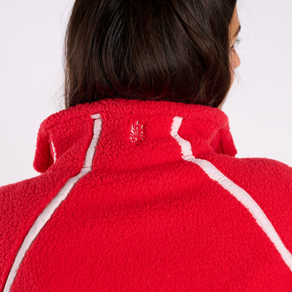 FP Movement Mountain High Half Zip Pullover in Candy Apple