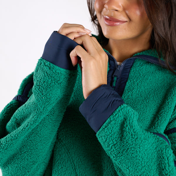 FP Movement Mountain High Half Zip Pullover in Green Glow