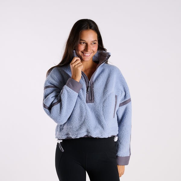 FP Movement Mountain High Half Zip Pullover in Steel