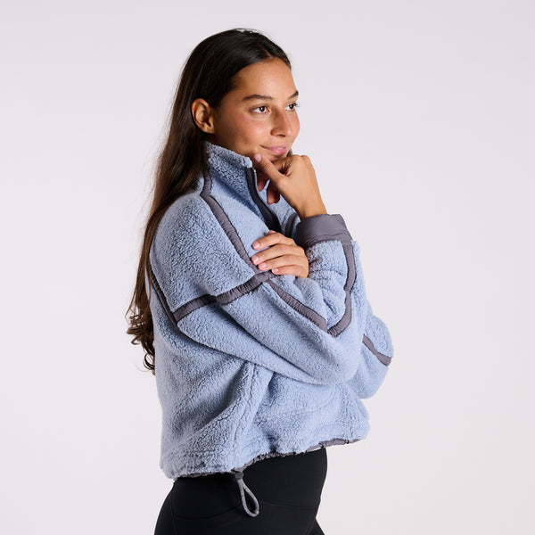 FP Movement Mountain High Half Zip Pullover in Steel