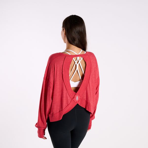 FP Movement Long Sleeve My Time Tee in Candy Red