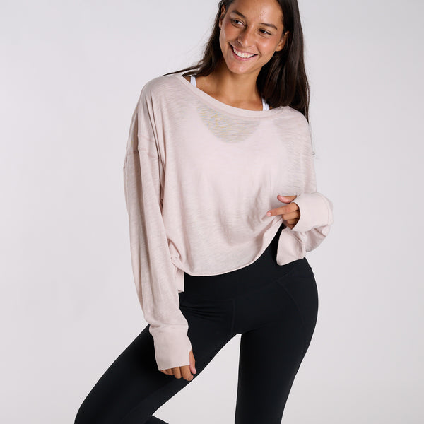 FP Movement Long Sleeve My Time Tee in Pearl