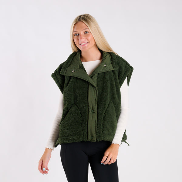FP Movement Scout It Out Fleece Vest in Ivy