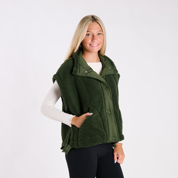 FP Movement Scout It Out Fleece Vest in Ivy