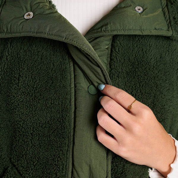 FP Movement Scout It Out Fleece Vest in Ivy