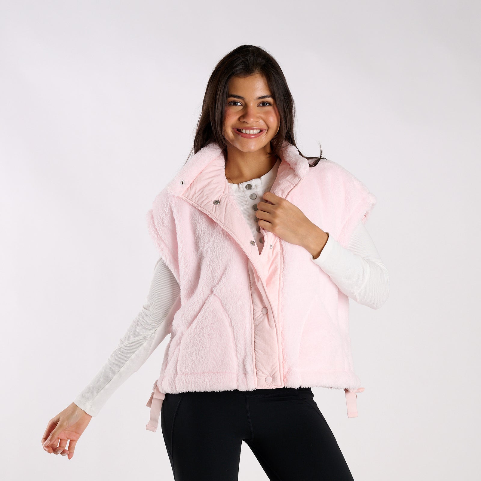 FP Movement Scout It Out Fleece Vest in Pink Blossom