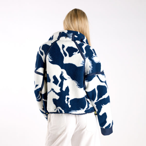 FP Movement Printed Mountain High Half Zip Pullover in Wild Horses Navy