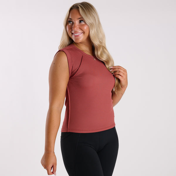 FP Movement Love My Twist Muscle Tank in Fried Clay
