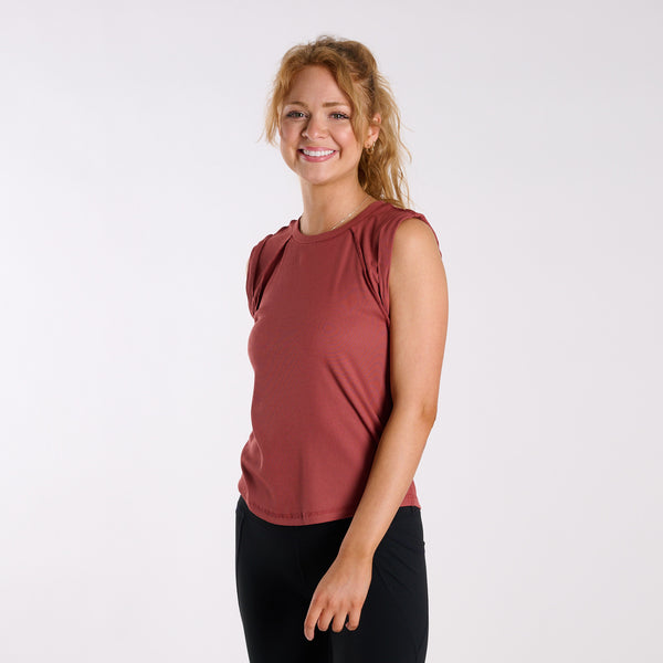 FP Movement Love My Twist Muscle Tank in Fried Clay