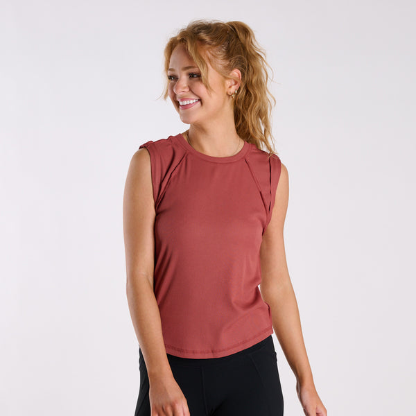 FP Movement Love My Twist Muscle Tank in Fried Clay