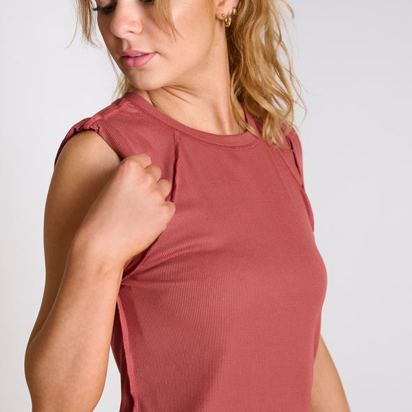 FP Movement Love My Twist Muscle Tank in Fried Clay