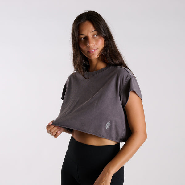 FP Movement Hot Shot Crop Tee in Black