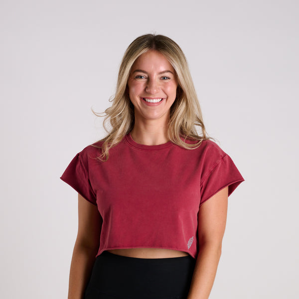 FP Movement Hot Shot Crop Tee in Brick