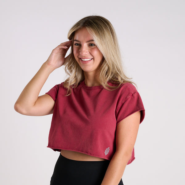 FP Movement Hot Shot Crop Tee in Brick