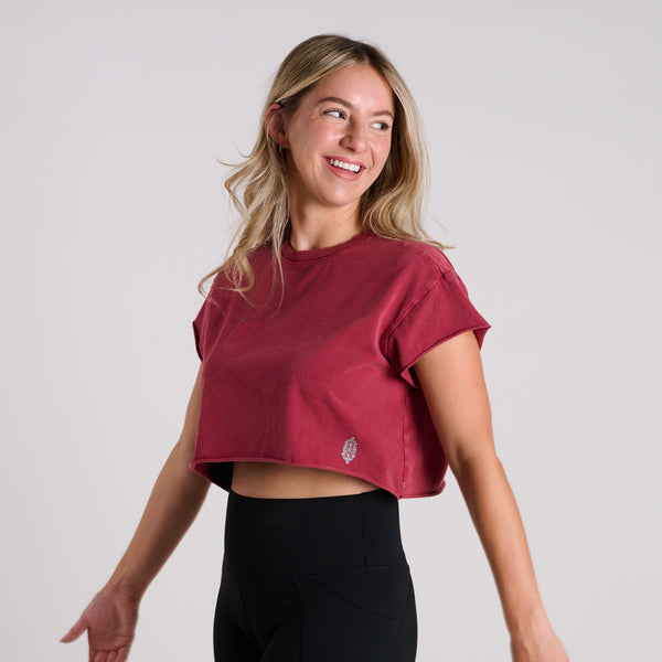 FP Movement Hot Shot Crop Tee in Brick