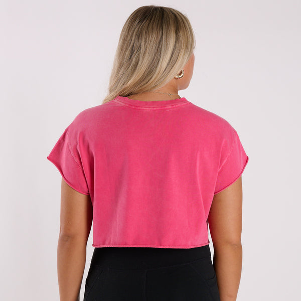 FP Movement Hot Shot Crop Tee in Hot Pink