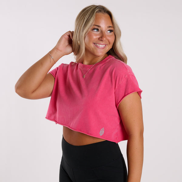FP Movement Hot Shot Crop Tee in Hot Pink