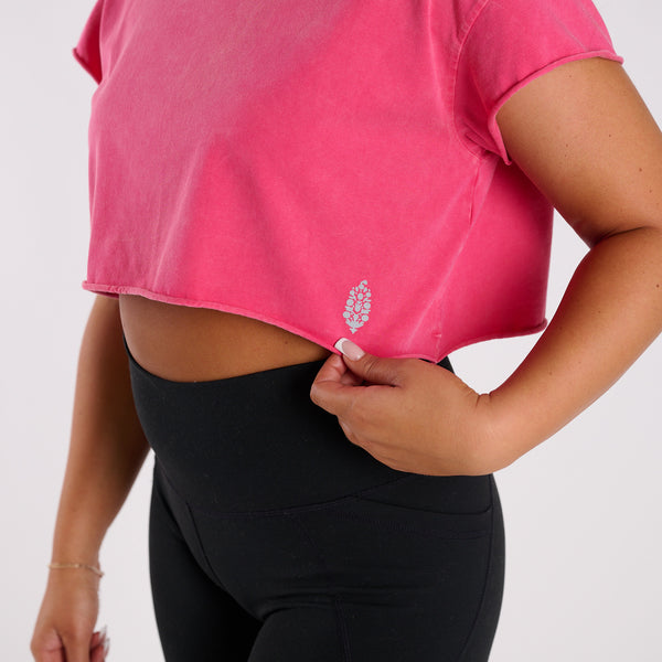 FP Movement Hot Shot Crop Tee in Hot Pink