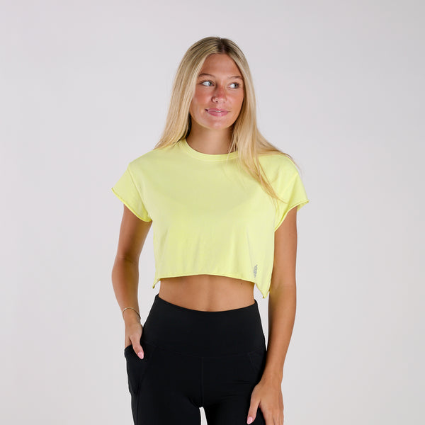 FP Movement Hot Shot Crop Tee in Vapor Lime