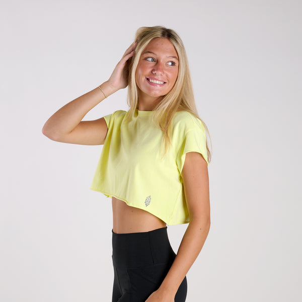 FP Movement Hot Shot Crop Tee in Vapor Lime