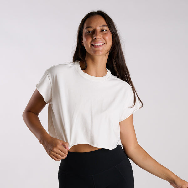 FP Movement Hot Shot Crop Tee in White