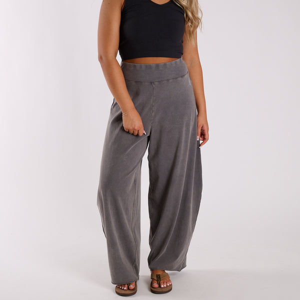 FP Movement Hot Shot Easy Pants in Vintage Black