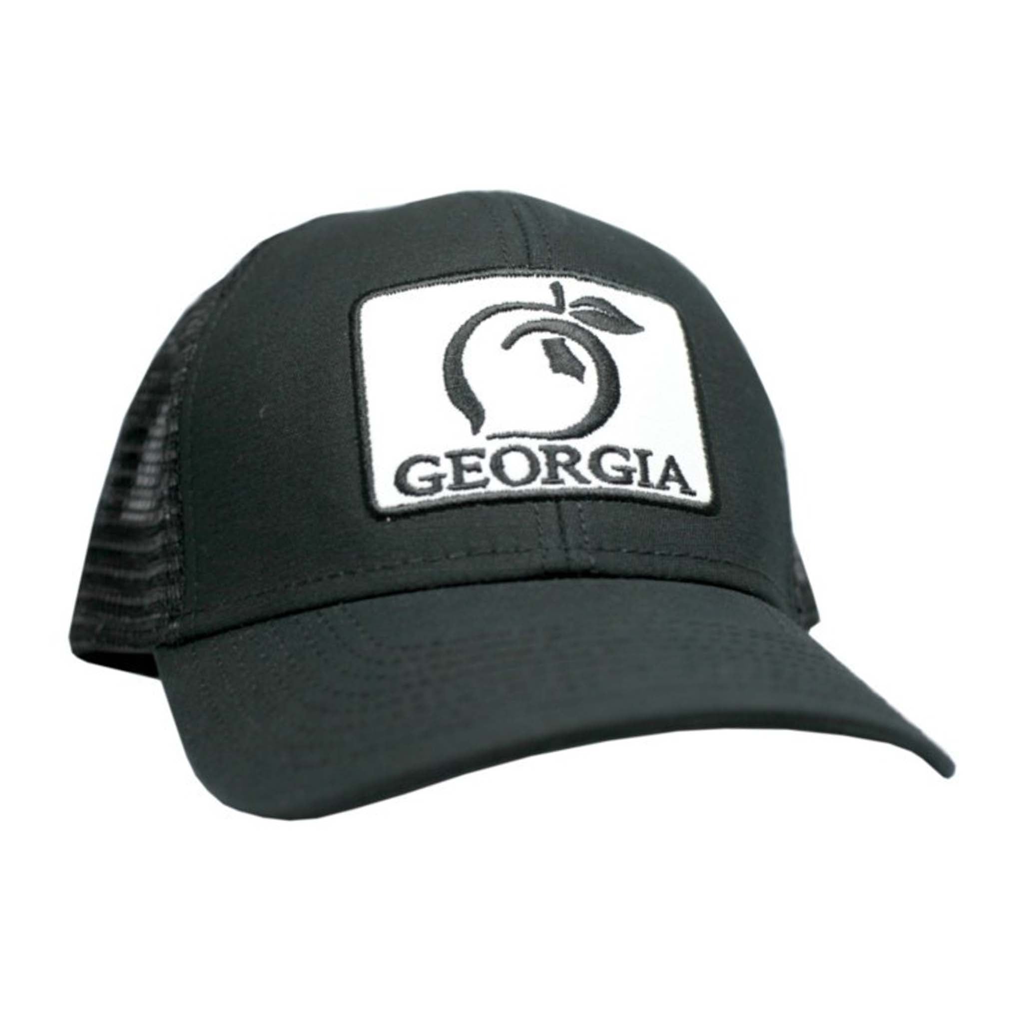 Georgia Mesh Back Trucker Hat in Black