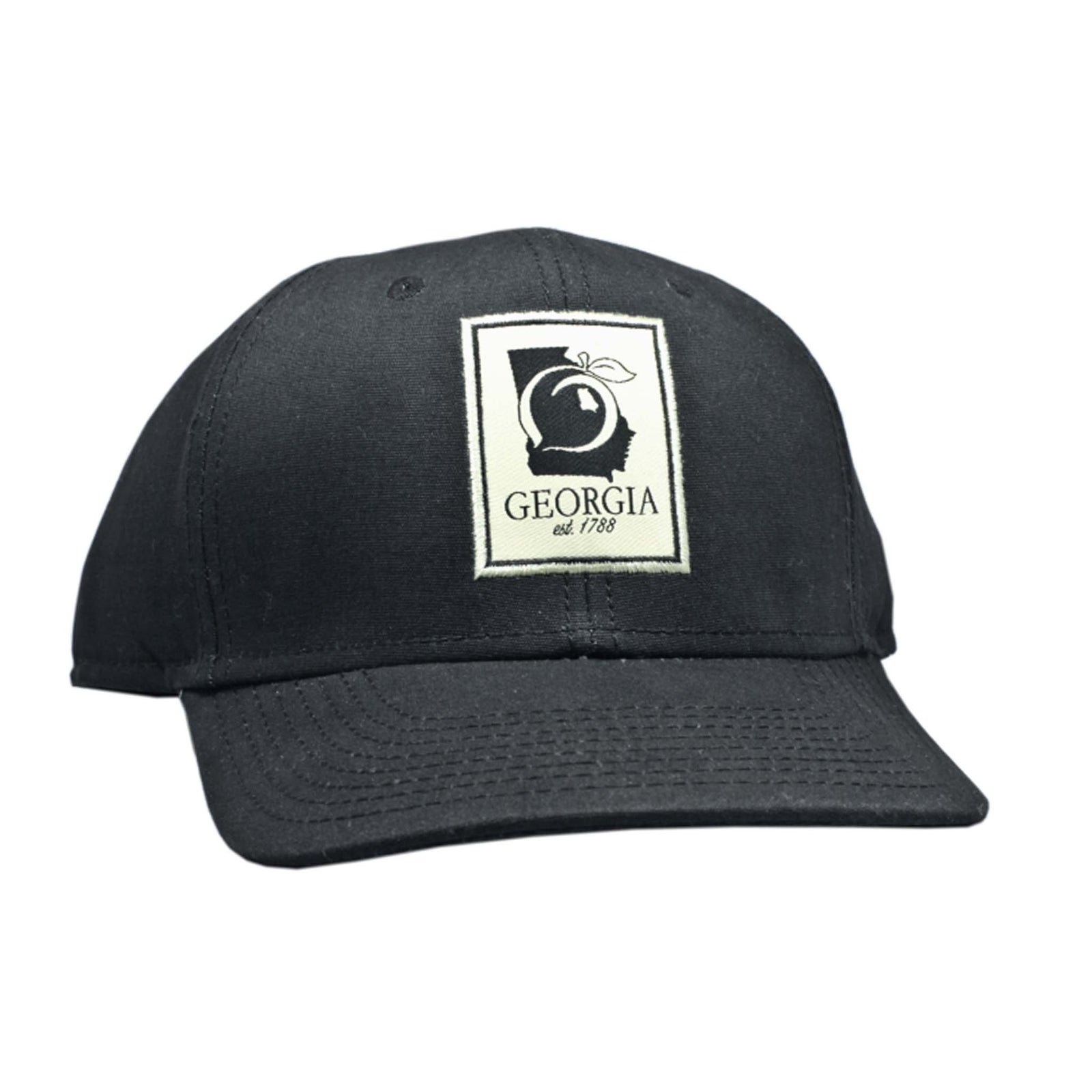 Peach State Pride Georgia Mesh Back Trucker Hat in Black