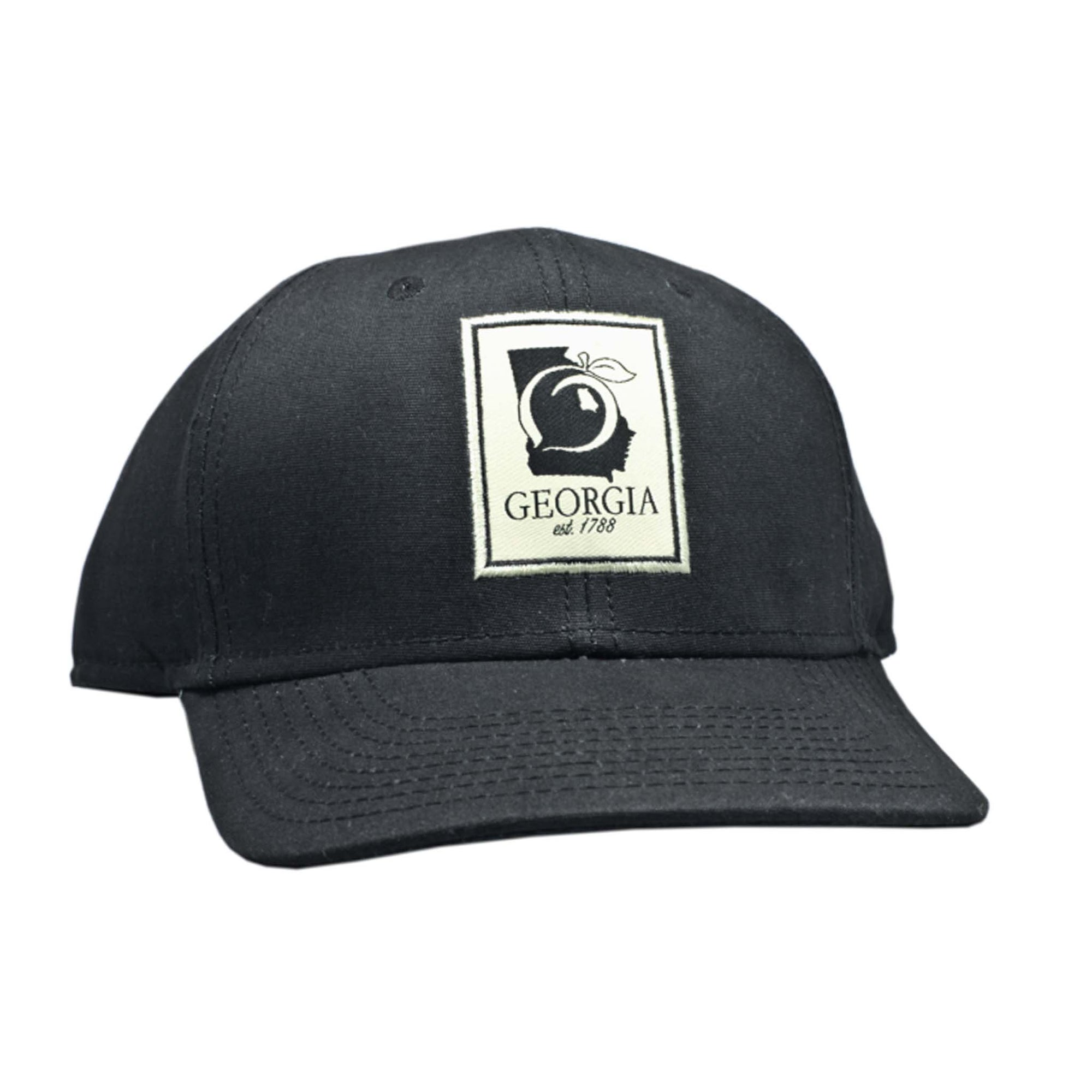 Peach State Pride Georgia Mesh Back Trucker Hat in Black