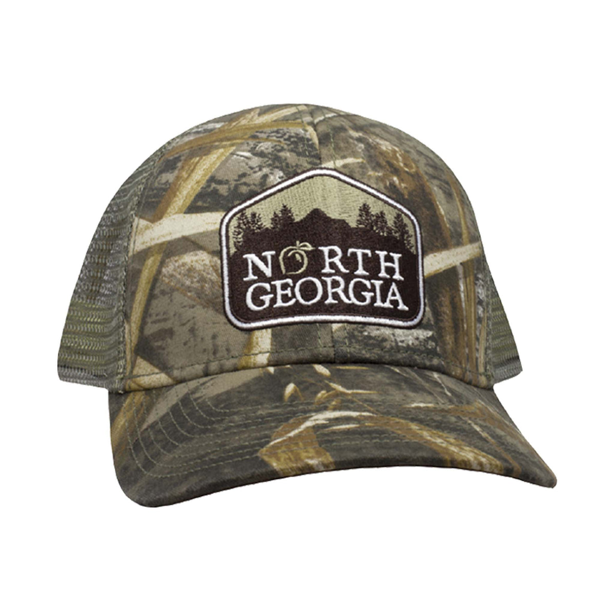 Peach State Pride Georgia Mesh Back Trucker Hat in Camo