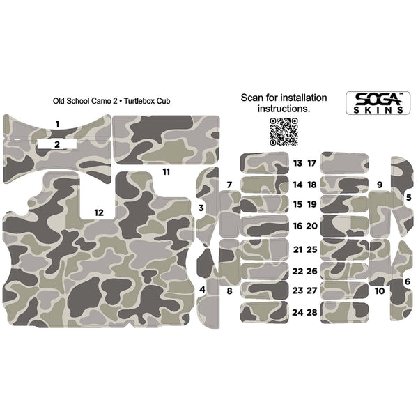Old School Light Camo Turtlebox Cub Skin