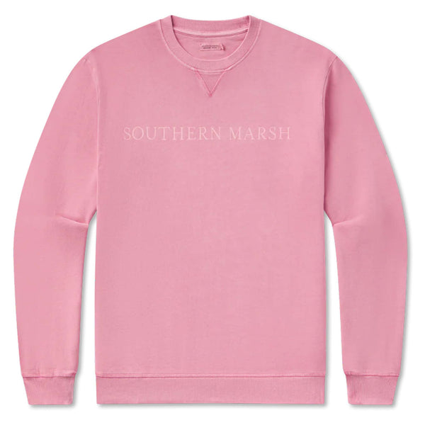 Southern Marsh SEAWASH™ Crewneck Sweatshirt in Cherry Blossom pink