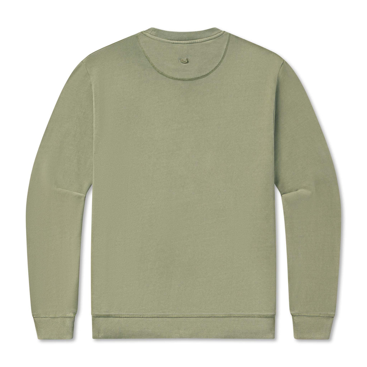 SEAWASH™ Crewneck Sweatshirt in brigade olive. Flat lay back view