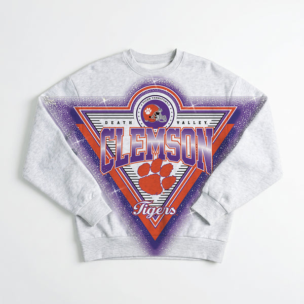 Clemson Tigers Rhinestone Spray Sweatshirt