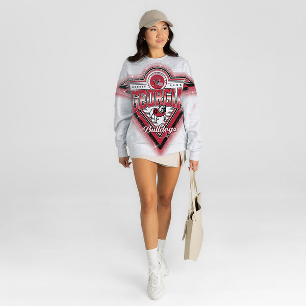 Georgia Bulldogs Rhinestone Spray Sweatshirt