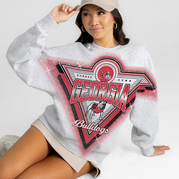 Georgia Bulldogs Rhinestone Spray Sweatshirt