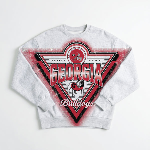 Georgia Bulldogs Rhinestone Spray Sweatshirt