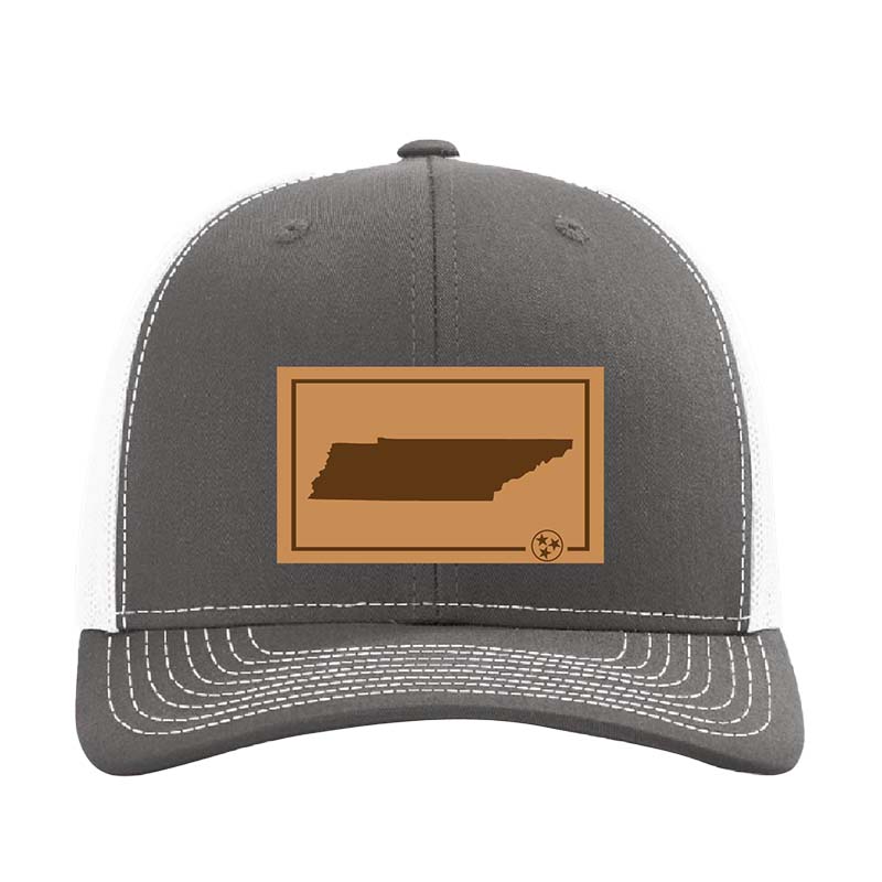 Tennessee Outline Trucker in Charcoal and White