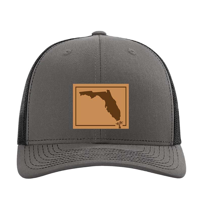Florida Outline Trucker in Charcoal and Black
