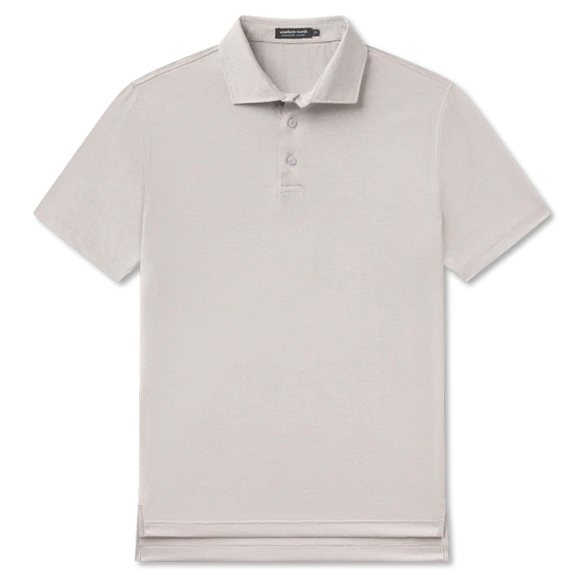 Light gray polo shirt on a white background
