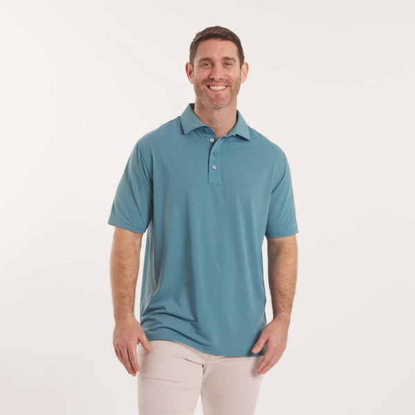 Causeway Mesh Performance Polo in Teal