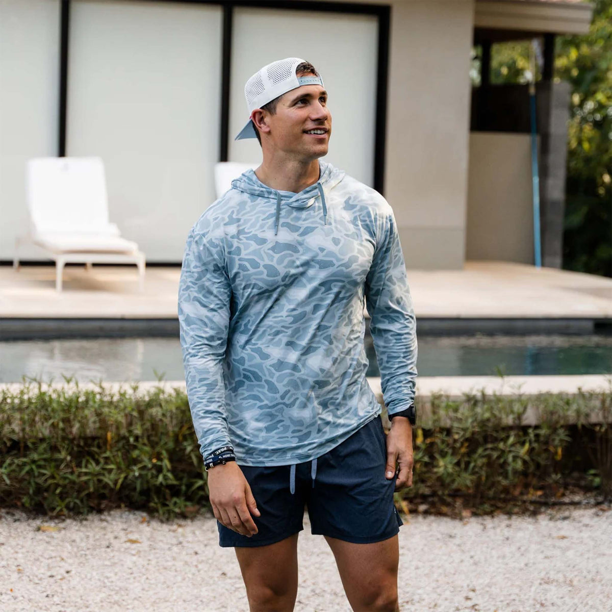 Burlebo Seaside Camo Performance Hoodie 