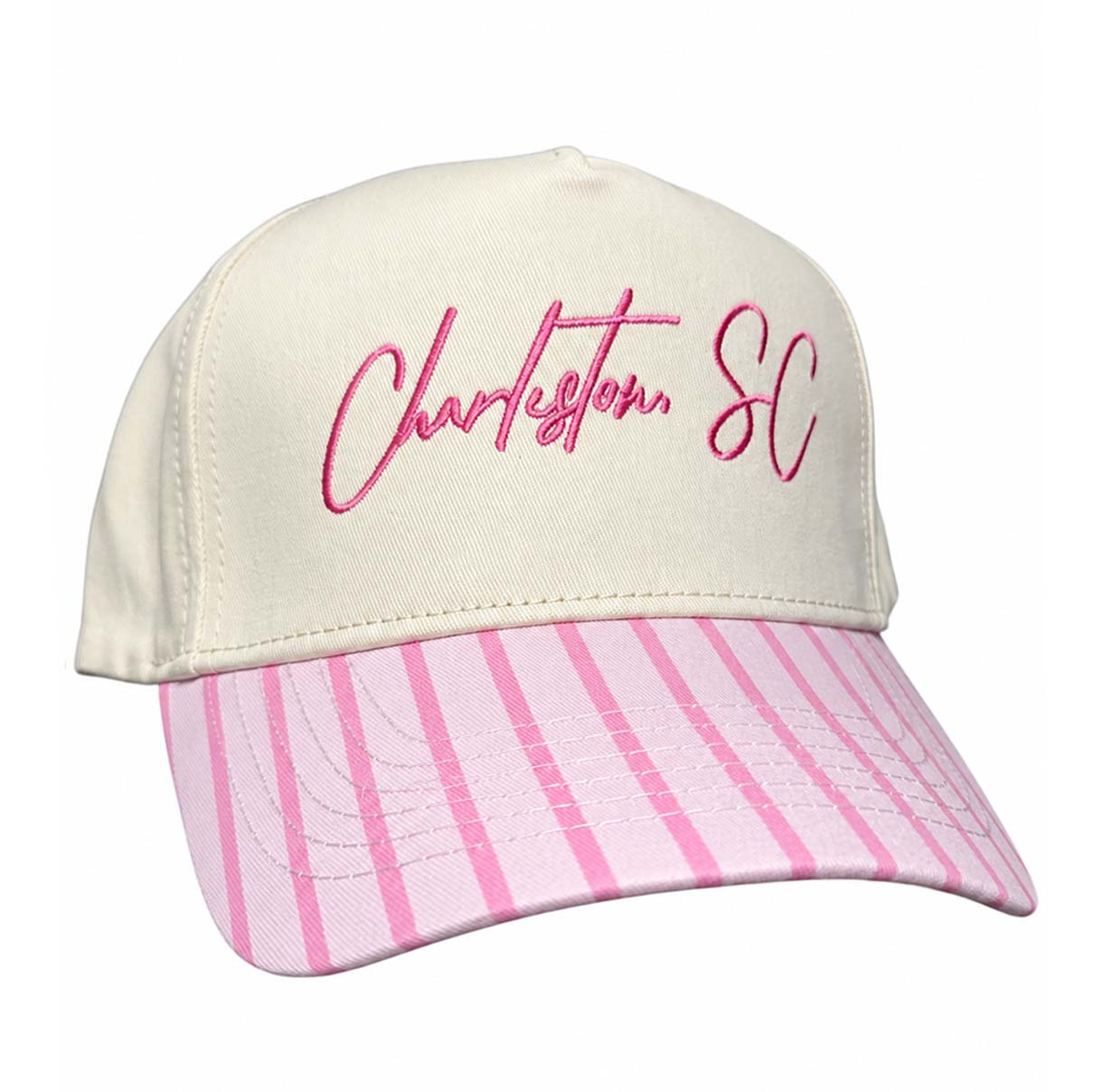 Charleston SC Striped Trucker Hat