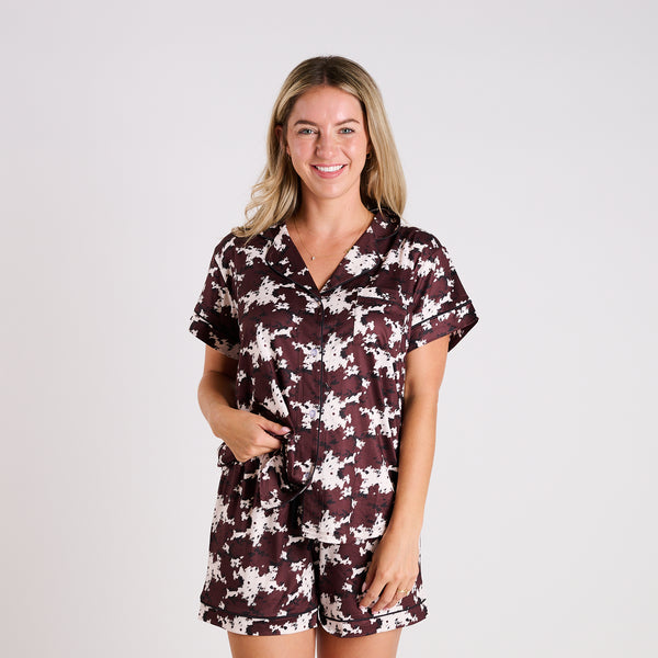 Cow Print Pajama Set