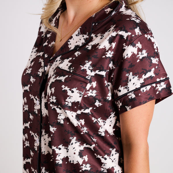 Cow Print Pajama Set