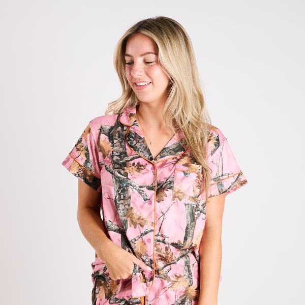 Pink Camo Pajama Set
