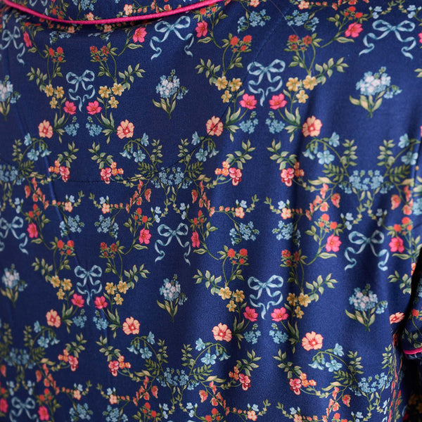 Navy Floral Pajama Set